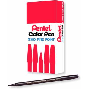 image:imagePentel Arts Color Pen Violet Box of 12 S360108Dark Brown