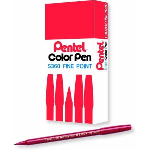 image:imagePentel Arts Color Pen Violet Box of 12 S360108Dark Red