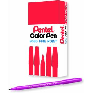 image:imagePentel Arts Color Pen Violet Box of 12 S360108Magenta