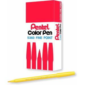 image:imagePentel Arts Color Pen Violet Box of 12 S360108Yellow