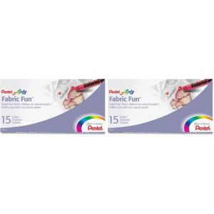 image:imagePentel Arts Fabric Fun Pastel Dye Sticks 15 Color Set PTS1515 Count Pack of 2