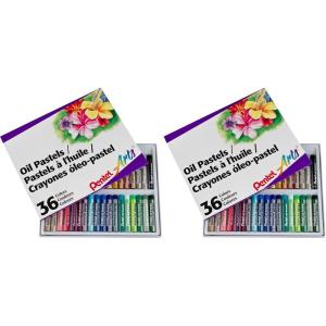 image:imagePentel Arts Oil Pastel Set Assorted Colors Set of 25 PHN2536 Count Pack of 2