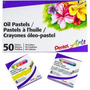 image:imagePentel Arts Oil Pastel Set Assorted Colors Set of 25 PHN2562 Count Pack of 1