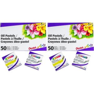 image:imagePentel Arts Oil Pastel Set Assorted Colors Set of 25 PHN2562 Count Pack of 2
