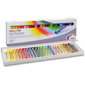 image:imagePentel Arts Oil Pastels Assorted colours 1 pack of 25 sticks25 Count Pack of 1