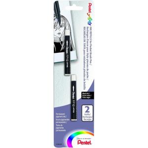 image:imagePentel Arts Pocket Brush Refills Black Ink 2Pk