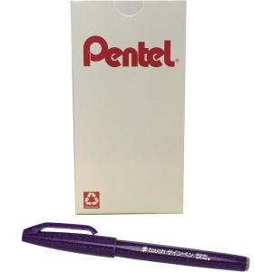 image:imagePentel Arts Sign Pen Brush Pale Blue Ink Box of 12 PensViolet
