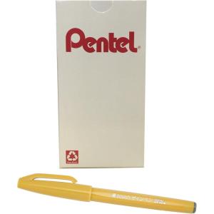 image:imagePentel Arts Sign Pen Touch Fude Brush Tip Blue Ink Box of 12 SES15CCYellow
