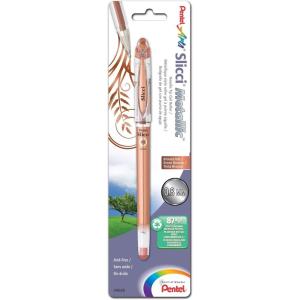 image:imagePentel Arts Slicci 08mm Needle Tip Medium Gel Pen Silver Metallic Ink BG208Z 12 PackBronze