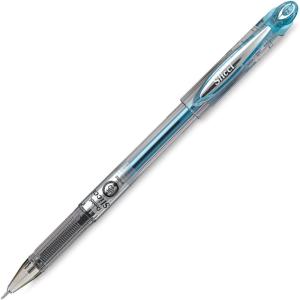 image:imagePentel Arts Slicci 08mm Needle Tip Medium Gel Pen Silver Metallic Ink BG208Z 12 PackSky Blue