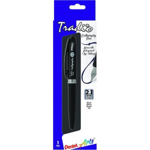 image:imagePentel Arts Tradio Calligraphy Pen WaterBased Ink 14mm Black Barrel  TRC114ABPextra bold