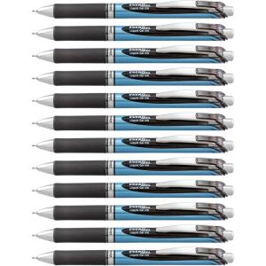 image:imagePentel EnerGel Deluxe RTX Retractable Liquid Gel Pen Medium Line Needle Tip Blue Ink Box of 12 BLN77C 07mm needleBlack