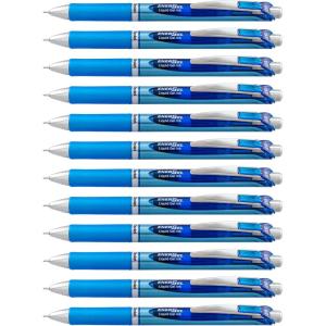image:imagePentel EnerGel Deluxe RTX Retractable Liquid Gel Pen Medium Line Needle Tip Blue Ink Box of 12 BLN77C 07mm needleBlue