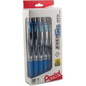image:imagePentel EnerGel RTX RT Liquid Gel Pen Med Metal Tip 07mm Blue Ink Box of 12 BL77PC12C1Blue