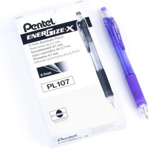 image:imagePentel EnerGizex Mechanical Pencil 07mm Sky Blue Barrel Box of 12 PL107SViolet Barrel