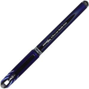 image:imagePentel Energel Euro Ballpoint Pen 035mm Needle Tip Blue Ink BLN23CBlack