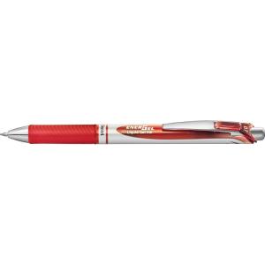 image:imagePentel Energel Knock Ballpoint Pen 07mm Triangle Tip Siver Body with Blue Accent BL77CSiver Body With Red Accent