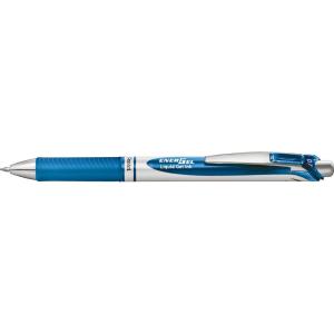 image:imagePentel Energel Knock Ballpoint Pen 07mm Triangle Tip Siver Body with Blue Accent BL77CSiver Body with Blue Accent
