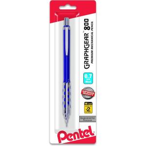 image:imagePentel Graph Gear 800 Mechanical Drafting Pencil 07mm Blue Barrel with Lead and Small PG807LZBP1 Pack