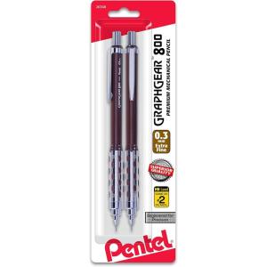 image:imagePentel GraphGear800 Automatic Drafting Pencil 09mm 2pk PG809BP203mm