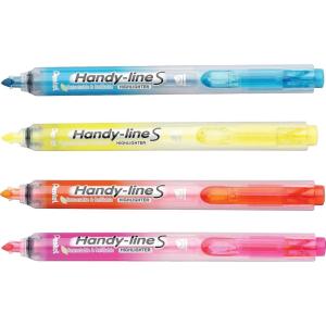 image:imagePentel HandyLine S Retractable Highlighter Chisel Tip Assorted Ink Colors 4 Pack SXS15BP4M