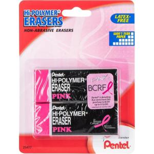 image:imagePentel HiPolymer Block Eraser Large White Pack of 4 ZEH10BP4Pink