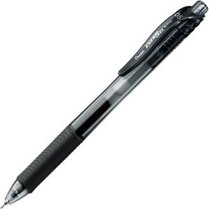 image:imagePentel Knock Gel Ballpoint Pen Energel X 05mm Needle Tip Black Ink BLN105Ablack