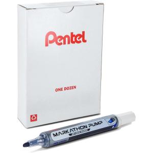 image:imagePentel Markathon Pump Dry Erase Marker Chisel Tip Black Ink 12 Pack MWL6SXABlue