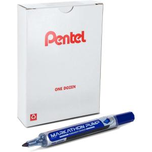 image:imagePentel Markathon Pump Permanent Marker Chisel Tip Black Ink 4 Pack NLF60XBP4ABlue