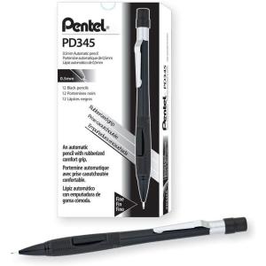 image:imagePentel PD345A Quicker Clicker Automatic Pencil 05mm Lead Size Black Barrel Box of 12