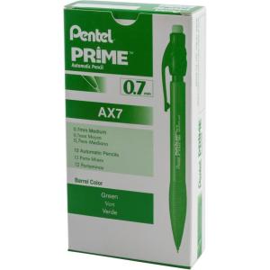 image:imagePentel Prime Mechanical Pencil 07mm Assorted Barrel Colors Pack of 6 AX7BP6MGreen