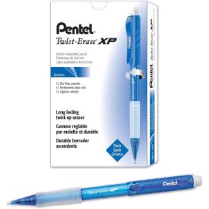 image:imagePentel QE419A TwistErase Express Mechanical Pencil 9mm Black Box of 1 DozenSky Blue