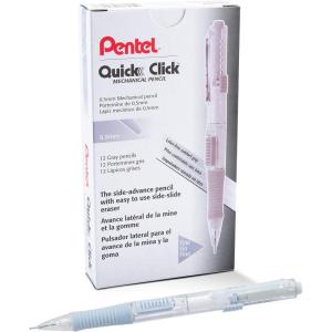 image:imagePentel Quick Click Mechanical Pencil 07mm Medium Black Barrel Box of 12 Pencils PD217AGray