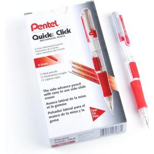 image:imagePentel Quick Click Mechanical Pencil 07mm Medium Black Barrel Box of 12 Pencils PD217ARed