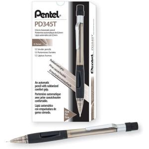 image:imagePentel Quicker Clicker Automatic Pencil 07mm Lead Size Transparent Violet Barrel Box of 12 PD347TVBlack