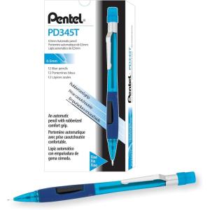 image:imagePentel Quicker Clicker Automatic Pencil 07mm Lead Size Transparent Violet Barrel Box of 12 PD347TVBlue