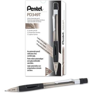 image:imagePentel Quicker Clicker Mechanical Pencil 09mm Transparent Black Barrel Box of 12 PD349TA