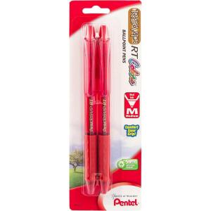 image:imagePentel RSVP RT Colors Retractable Ballpoint Pen 10mm Medium Line Barrel Pink Ink Box of 12 BK93CRPPRed