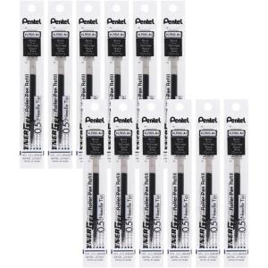image:imagePentel Refill Ink for EnerGel Liquid Gel Pen 05mm Fine Line Needle Tip Black Ink Box of 12 LRN5A