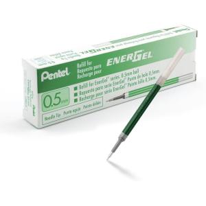 image:imagePentel Refill Ink for EnerGel Liquid Gel Pen 05mm Needle Tip Red Ink Box of 12 LRN5B12Green