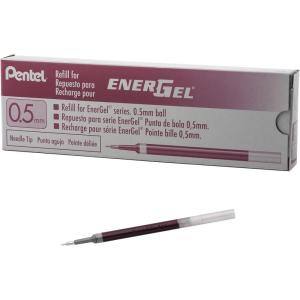 image:imagePentel Refill Ink for EnerGel Liquid Gel Pen 05mm Needle Tip Red Ink Box of 12 LRN5B12Pink Pen