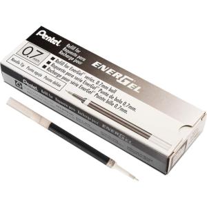image:imagePentel Refill Ink for EnerGel Liquid Gel Pen 07mm Medium Line Needle Tip Black Ink Box of 12 LRN7A
