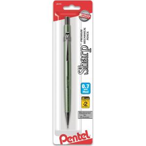 image:imagePentel Sharp Mechanical Pencil 07mm Metallic Barrels Assorted Barrel Colors Pack of 1 Barrel Color May Vary P207MBPM