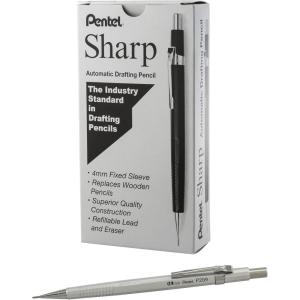 image:imagePentel Sharp Mechanical Pencil 09mm Metallic Silver Barrel Box of 12 P209Z