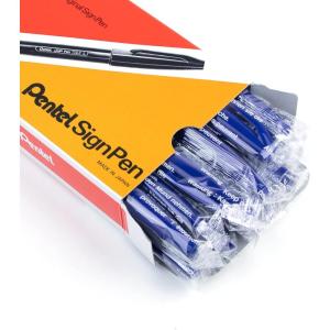 image:imagePentel Sign Pen FiberTipped Pen Blue Ink Box of 12 S520CBlue