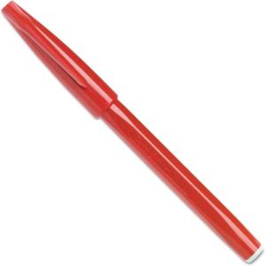 image:imagePentel Sign Pen Stick Porous Point Pen Fine Point Red Barrel Red Ink 12Count S520B