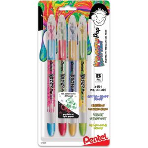 image:imagePentel Solar Pop Neon Gel Pen 06mm Fine Line Assorted Colors Pack of 8 K96BP8M12 Count Pack of 1