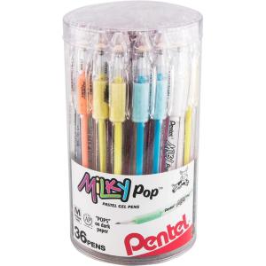 image:imagePentel Solar Pop Neon Gel Pen 06mm Fine Line Assorted Colors Pack of 8 K96BP8M36 Count Pack of 1
