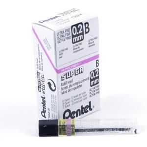 image:imagePentel Super HiPolymer Lead Refill 02mm Super Fine B 12 PiecesTube C502B