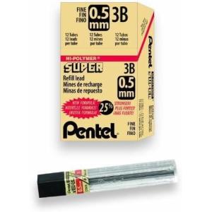 image:imagePentel Super HiPolymer Lead Refill 05mm Fine 3B 144 Pieces of Lead C5053B